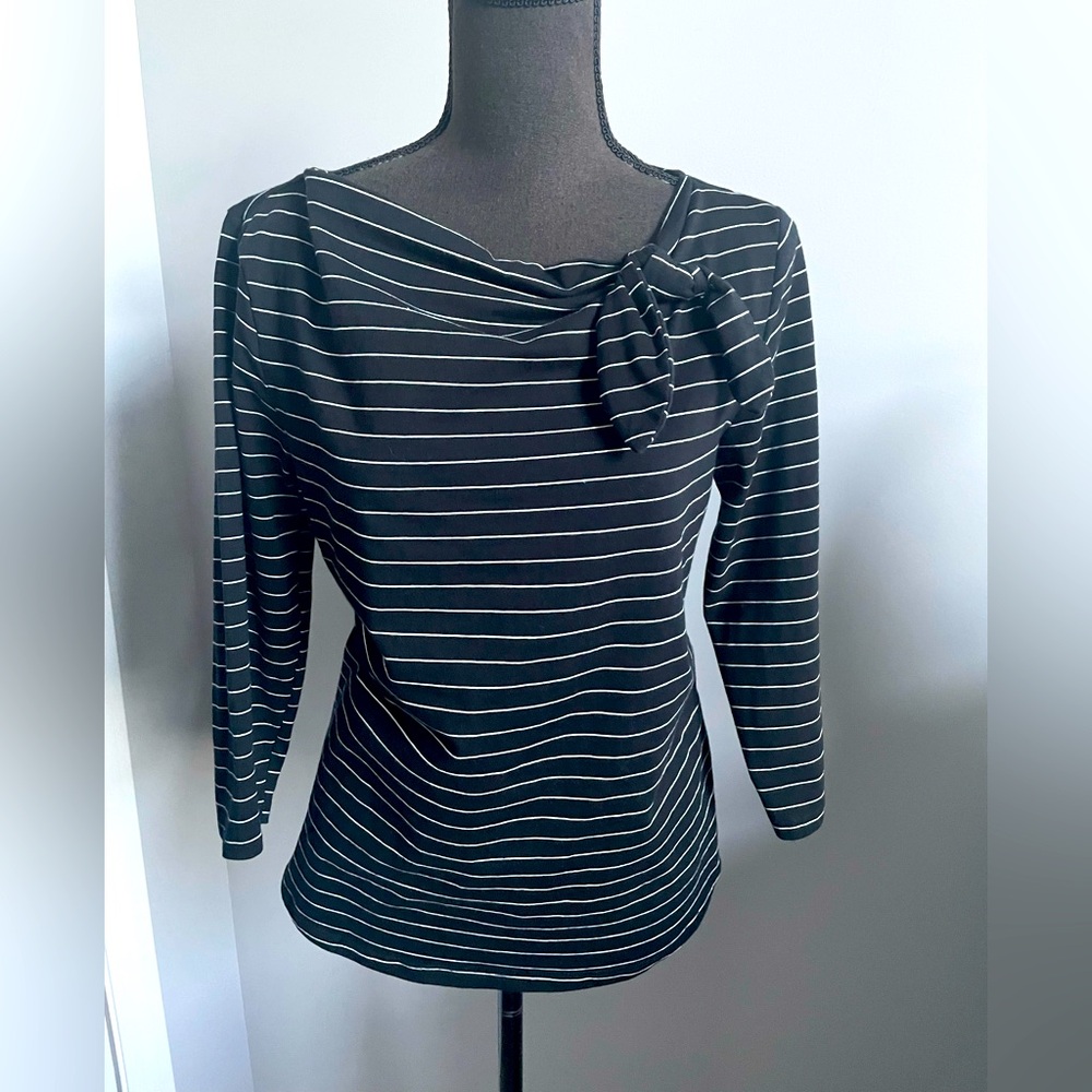 Black and White Striped Top NWOT